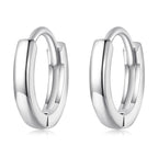925 Sterling Silver Earrings for Women - Style A, 1.1x0.2cm, Platinum Plated