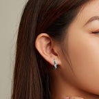 925 Sterling Silver Enamel Finish Pavé CZ Earrings for Women