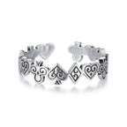 925 Sterling Silver Oxidized Silver 0.5cm Ring