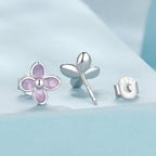 925 Sterling Silver Earrings with Enamel Process for Women