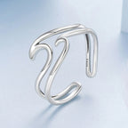 925 Sterling Silver Oxidized Ring for Men - Width 0.3-1.1cm