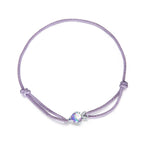 925 Sterling Silver Adjustable 24cm CZ Resin Bracelet for Women