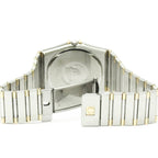 Omega Constellation Day-Date 18K Gold & Steel Quartz Mens Watch — O3961070