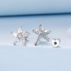 925 Sterling Silver Earrings with Pavé CZ Setting