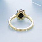 925 Sterling Silver Gold-Plated CZ Pavé Ring for Women