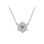 925 Sterling Silver Necklace with Pavé Setting CZ - Length 400+50mm - Women