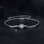 S925 Sterling Silver 5.0mm Moissanite Bracelet for Women