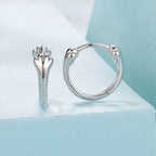 925 Sterling Silver Plated White Gold Earrings for Women