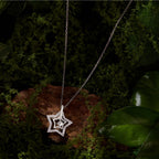 925 Sterling Silver White Gold Plated Moissanite 40+5cm Necklace for Women