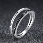 925 Sterling Silver 0.6CM Width Ring Size 6 for Women