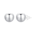 925 Sterling Silver Plated White Gold Earrings - 10mm for Women