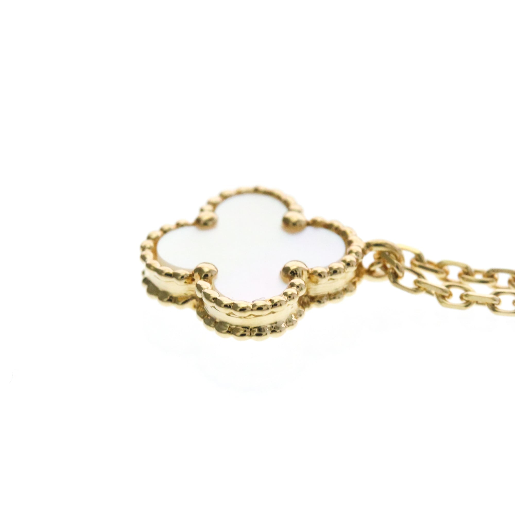 Van Cleef & Arpels Sweet Alhambra Necklace — Pearl, Gold, and Good Luck