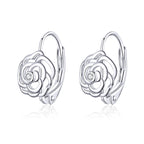 925 Sterling Silver Earrings with Pavé Setting CZ - 1.4x0.9 cm for Women