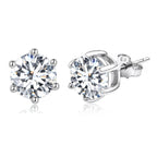 925 Sterling Silver Pavé Set CZ Earrings for Women - 0.5x0.5 cm