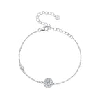 925 Sterling Silver Moissanite 0.5ct Bracelet with Pavé Setting for Women