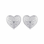925 Sterling Silver Earrings with CZ in White Gold Plating for Women