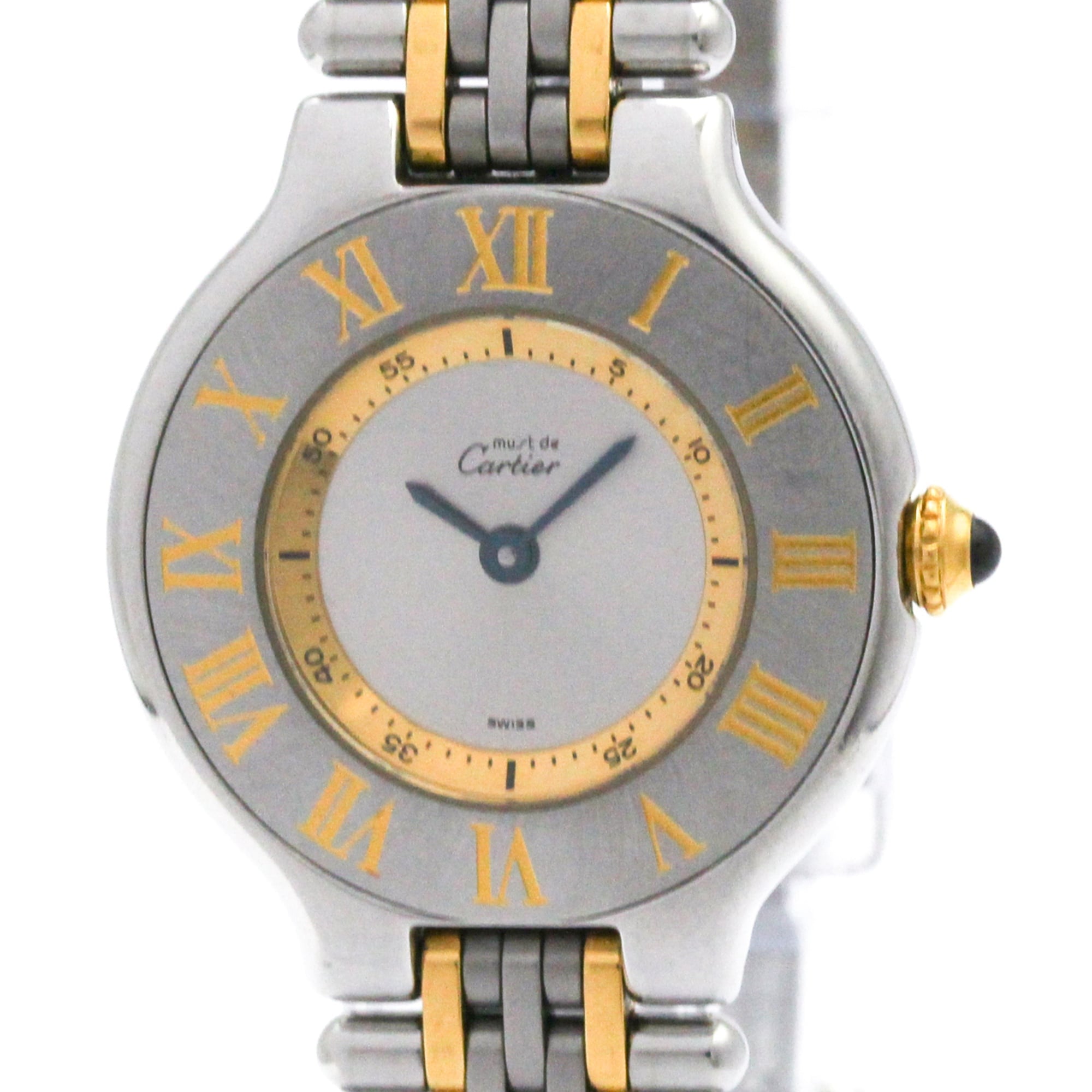 Cartier Must 21 Gold Plated Steel Quartz Ladies Watch — W10073F4