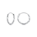 925 Sterling Silver Earrings for Women - White Gold Plated, 2.6*0.2 cm, Style L