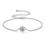 925 Sterling Silver 0.50 Carat Moissanite Bracelet for Women