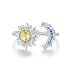 925 Sterling Silver Pavé CZ White Gold Plated Ring for Women