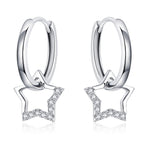 S925 Sterling Silver Plated Platinum CZ Earrings for Women