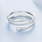 925 Sterling Silver Oxidized Silver Adjustable Rings