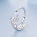 925 Sterling Silver Ring with Pavé Setting CZ in White Gold Plating