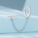 S925 Sterling Silver 3mm Pavé Setting CZ Earrings for Women