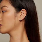 925 Sterling Silver Translucent Opal Earrings with CZ for Women