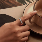 925 Sterling Silver Oxidized Silver Ring Women 0.42cm Width