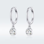 925 Sterling Silver Gold Plated Pavé Setting CZ Earrings for Women