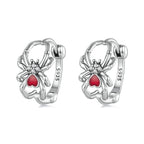 925 Sterling Silver Earrings with Pavé Setting CZ and Enamel Process