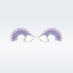 925 Sterling Silver Earrings with Pavé Setting CZ