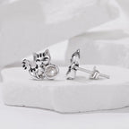 925 Sterling Silver Brass White Gold Plated Earrings with CZ for Women