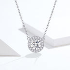 925 Sterling Silver Plated Platinum 49cm Pavé Setting CZ Necklace for Women