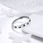 925 Sterling Silver Ring for Women - Size 5.0, Width 0.3cm