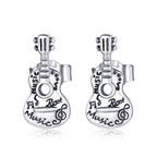 925 Sterling Silver & Oxidized Silver Earrings for Women - 1.3*0.6cm