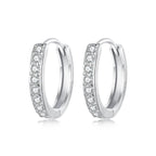 925 Sterling Silver Pavé Setting Gold Plated Earrings for Women