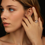 925 Sterling Silver Moissanite Heart-Shaped Ring Size 7 for Women
