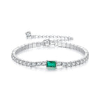 925 Sterling Silver 145+65mm Pavé Setting CZ Bracelet