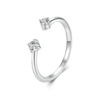 925 Sterling Silver Moissanite Ring Size E for Women