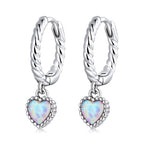 S925 Sterling Silver Translucent Opal Earrings