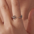 925 Sterling Silver Oxidized 0.14-0.8cm Ring for Women