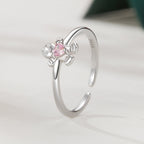 925 Sterling Silver White Gold Plated Pavé Setting CZ Ring