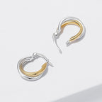925 Sterling Silver Earrings with Platinum and Gold Plating for Women