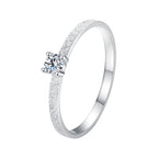 925 Sterling Silver & Moissanite Size 6 Ring with 0.1ct Moissanite