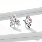 925 Sterling Silver Earrings with CZ in Pavé Setting