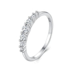 925 Sterling Silver White Gold Plated CZ Size 6 Ring for Women