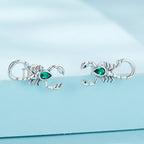 925 Sterling Silver Earrings with Pavé Setting CZ and Oxidized Finish for Women