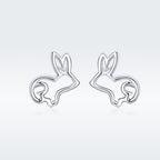 S925 Sterling Silver Plated Platinum Earrings